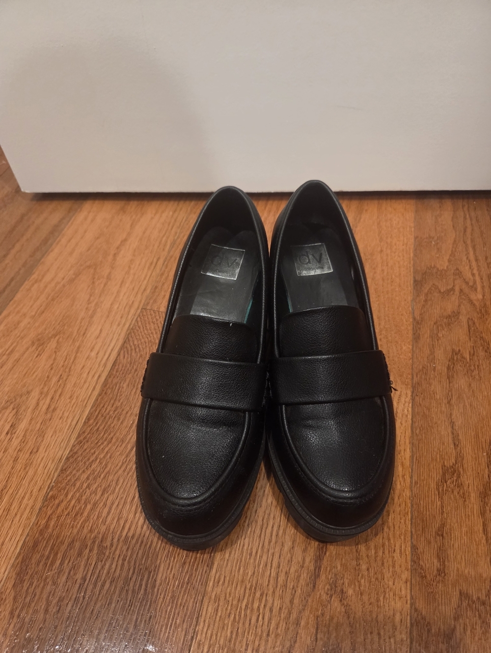 Dolce Vita Black Leather Penny Loafers Size 7.5